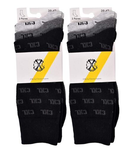 Chaussettes homme CHRISTIAN LACROIX en Coton -Assortiment modèles photos selon arrivages- Pack de 6 Paires CXL Motifs