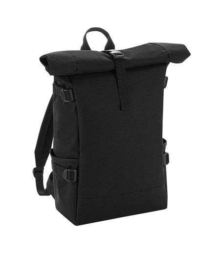 BagBase Block Roll-Top Backpack (Black/Black) (One Size) - UTPC3592