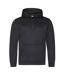 Sweat À Capuche Sports Adulte Noir Vif Awdis-1