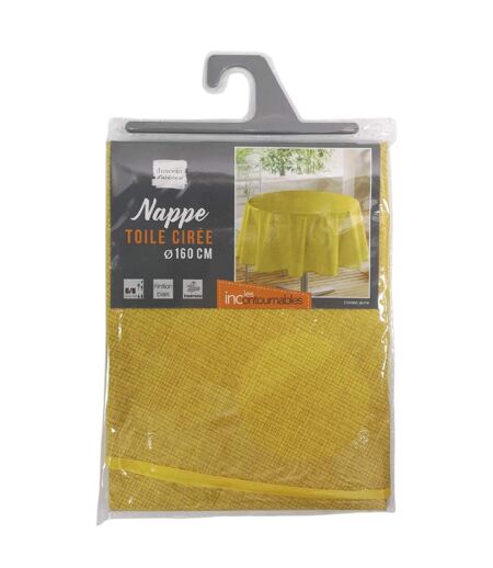 Nappe Ronde Toile Cirée Declino 160cm Jaune