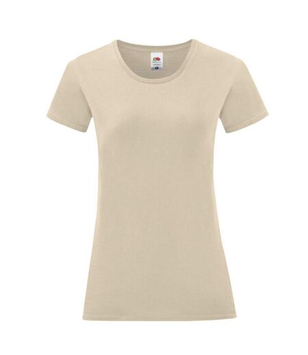 T-shirt iconic femme beige pâle Fruit of the Loom