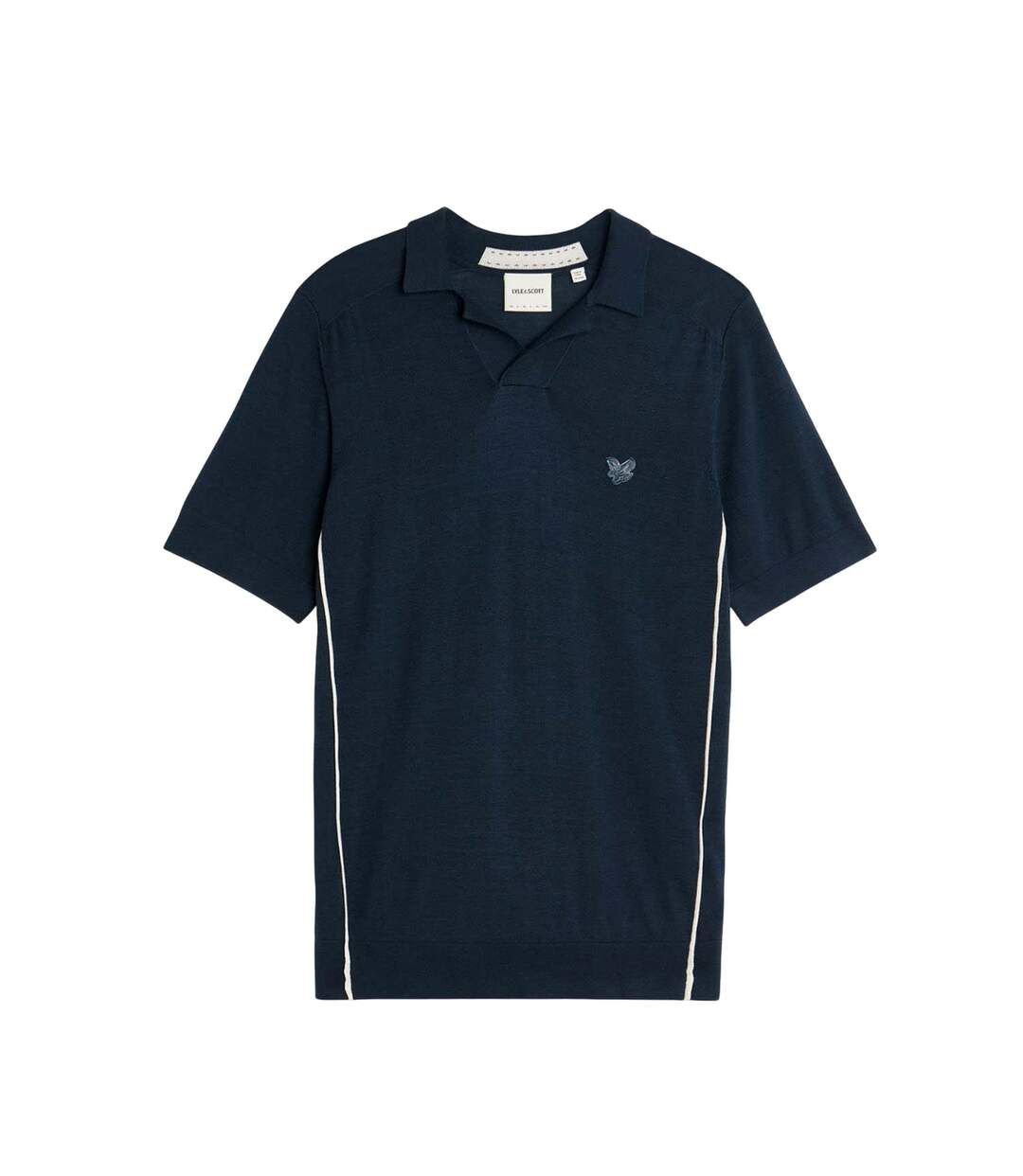 Polo Motif/style Rayure Contrastée Sur Bord Homme Bleu Lyle & Scott-2