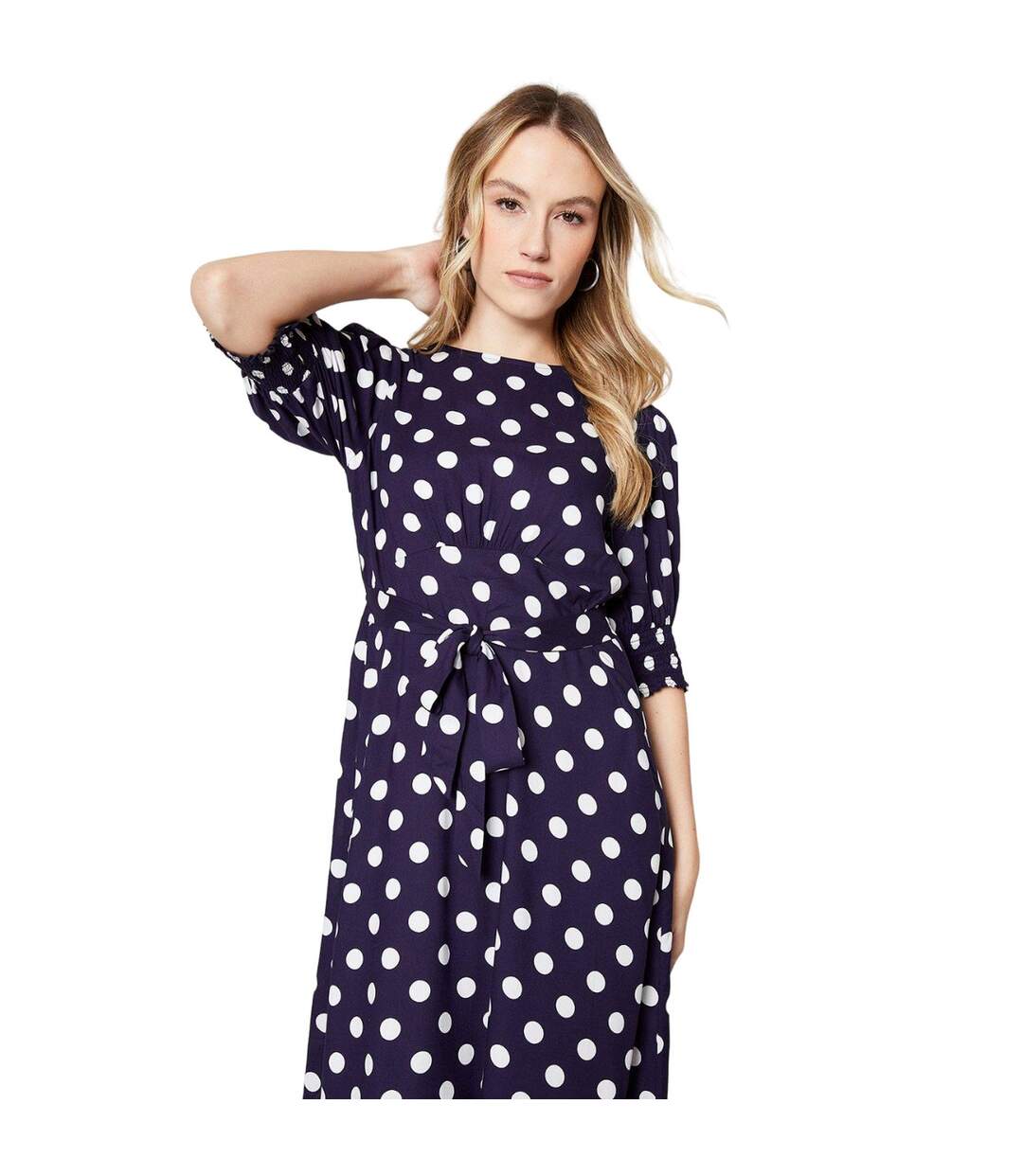 Robe mi-longue femme bleu marine Dorothy Perkins-4