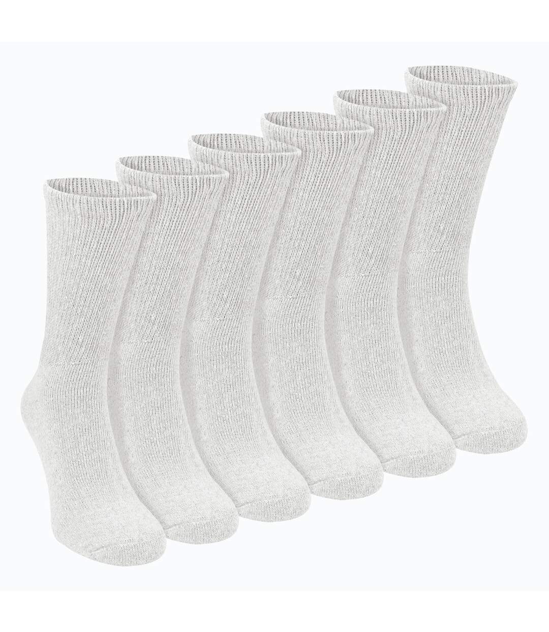 6 Pairs Mens Cotton Diabetic Socks - Soft Non Binding Everyday Comfort Socks-1