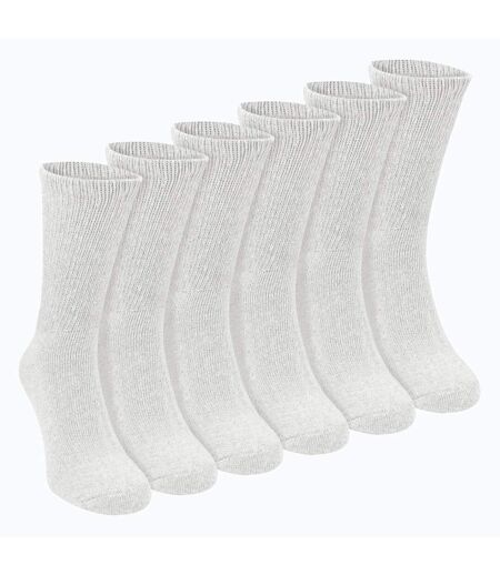 6 Pairs Mens Cotton Diabetic Socks - Soft Non Binding Everyday Comfort Socks