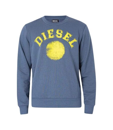 Sweat Motif/style Rond Usé Adulte Bleu Diesel