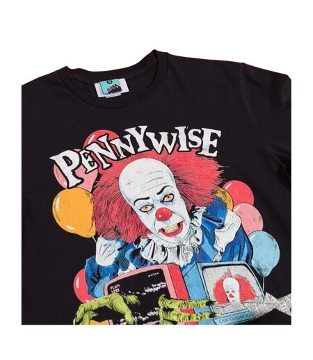 T-shirt Motif Grippe-sou Motif/style Clown Adulte Noir Charbon It