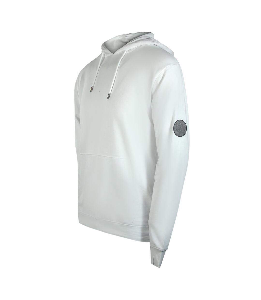 Sweat À Capuche Motif Uni Homme Blanc Cavalli Class-3