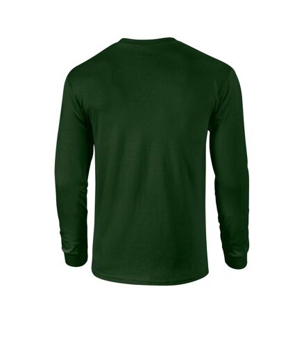 Gildan Unisex Adult Ultra Plain Cotton Long-Sleeved T-Shirt (Forest)
