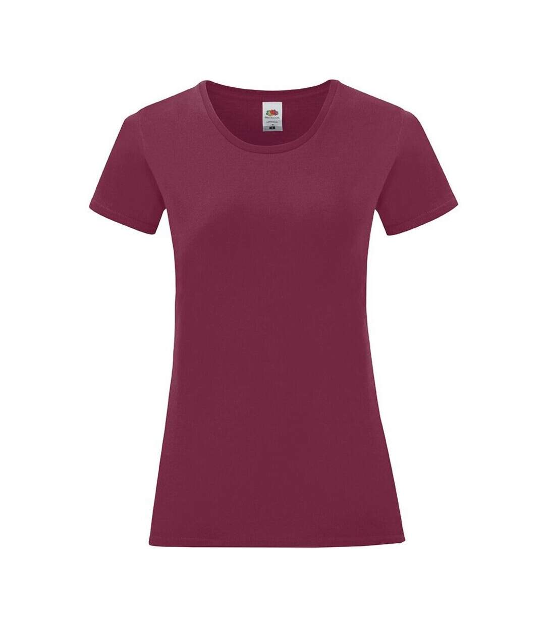 T-shirt iconic femme bordeaux Fruit of the Loom