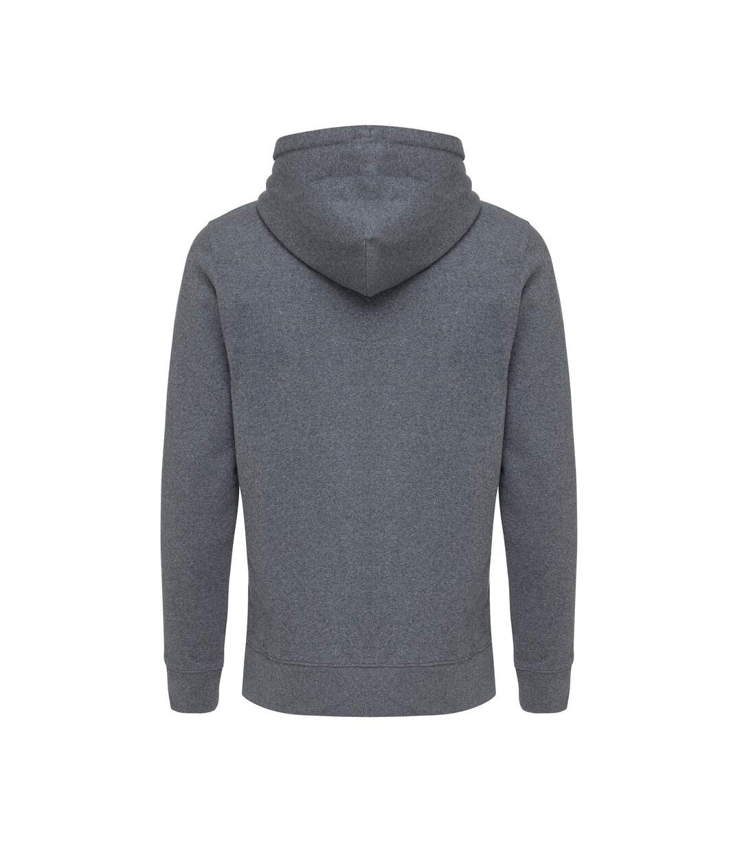 Unisex adult abisko recycled cotton full zip hoodie heather anthracite Iqoniq-2