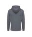 Unisex adult abisko recycled cotton full zip hoodie heather anthracite Iqoniq-2