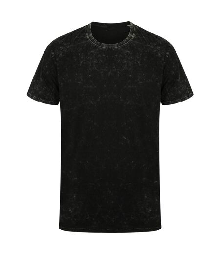 SF Unisex Adults Washed Band T-Shirt (Washed Black) - UTPC3021