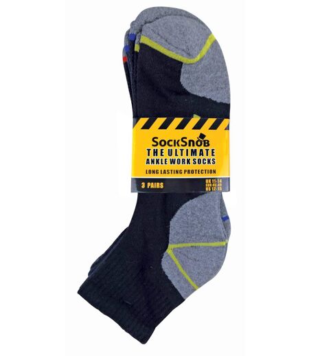 Mens Cushioned Short Work Socks for Steel Toe Boots
