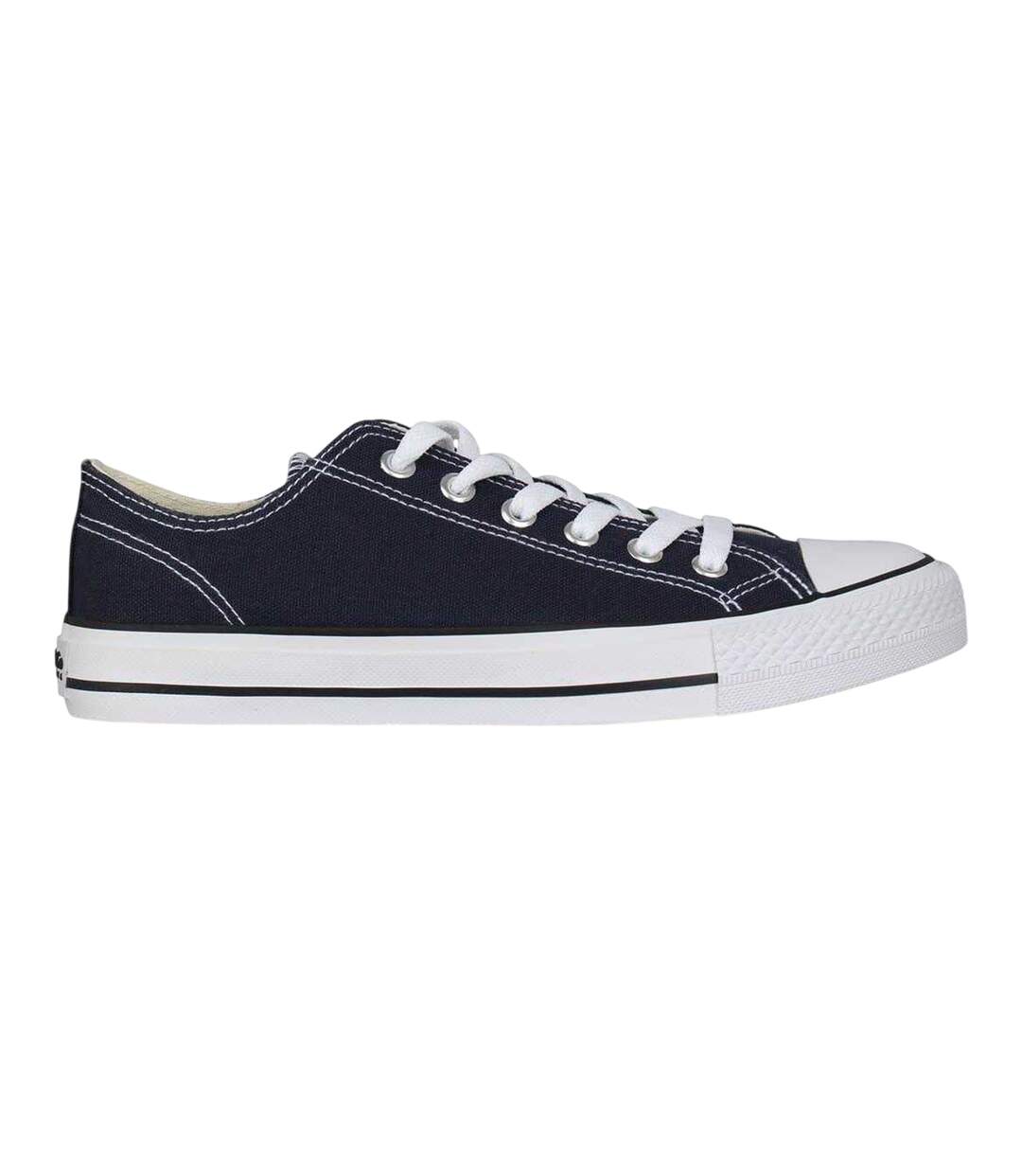 Womens/ladies Canvas Flat Trainers Navy SoulCal-1
