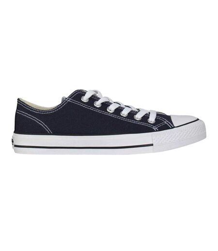 Womens/ladies Canvas Flat Trainers Navy SoulCal
