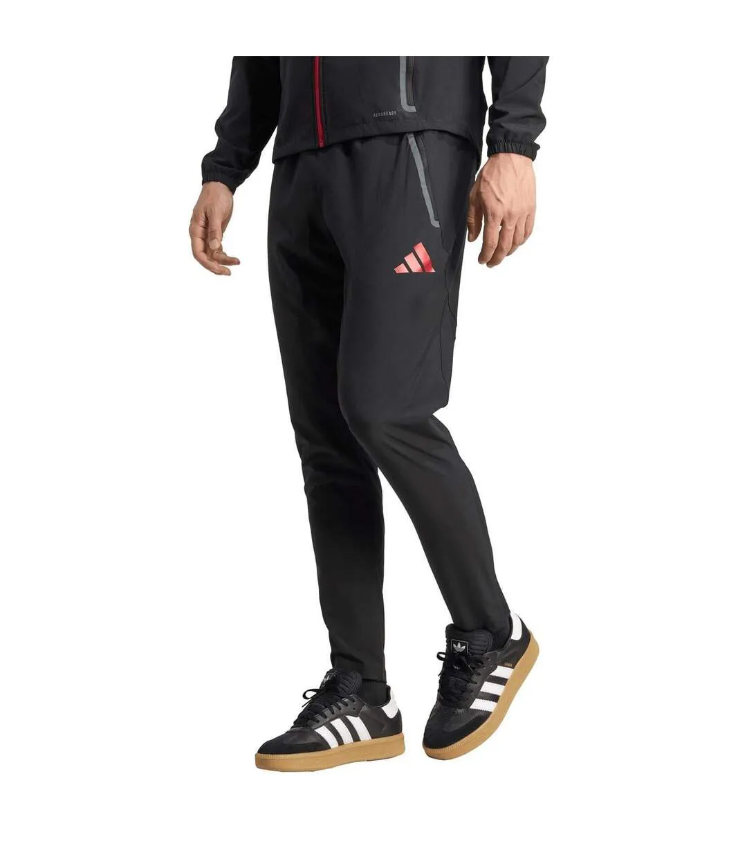 Pantalon De Survêtement Motif/style Liverpool Fc 2025/2026 Homme Noir Rouge Adidas-1