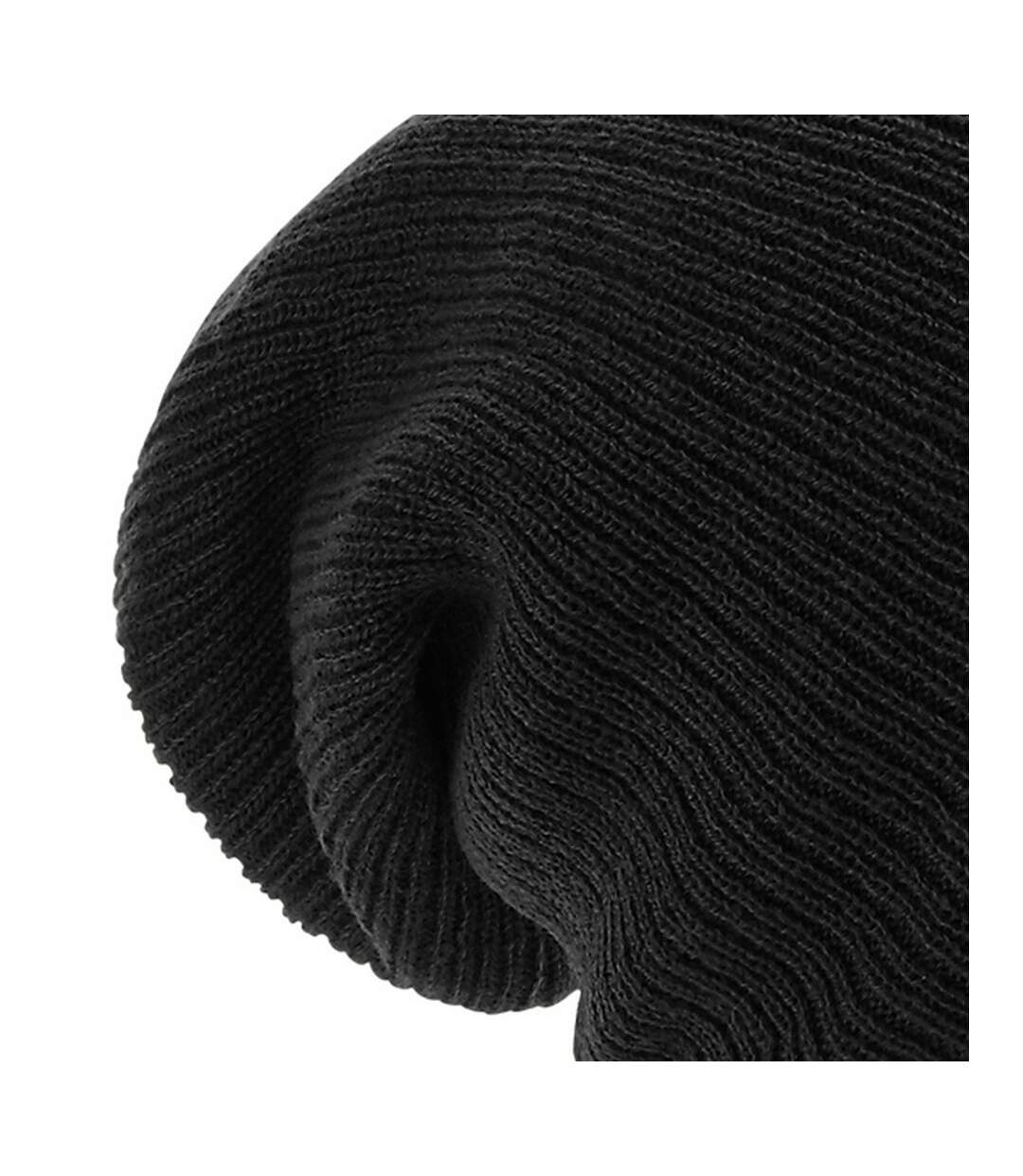 Beechfield Unisex Heavy Gauge Slouch Beanie (Black) - UTRW7316-2