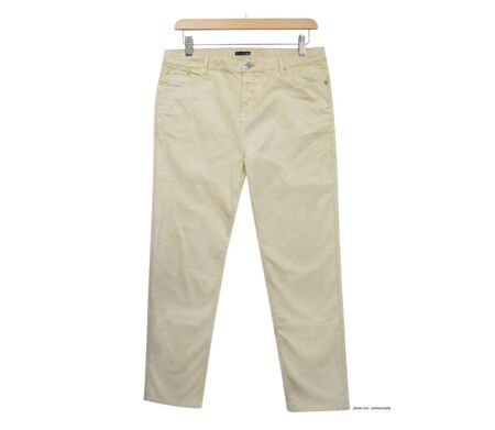 Pantalon 5 poches AXONE Balade - Toile gabardine coton stretch Beige pour une allure lumineuse et confortable