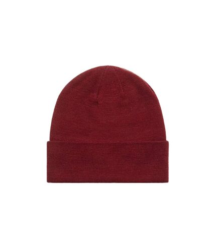 Mens logo beanie burgundy Lyle & Scott