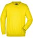 Sweat-shirt col rond - JN040 - jaune soleil - mixte homme femme