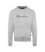 Mens Script Crew Neck Regular Sweatshirt Grey Aquascutum-1