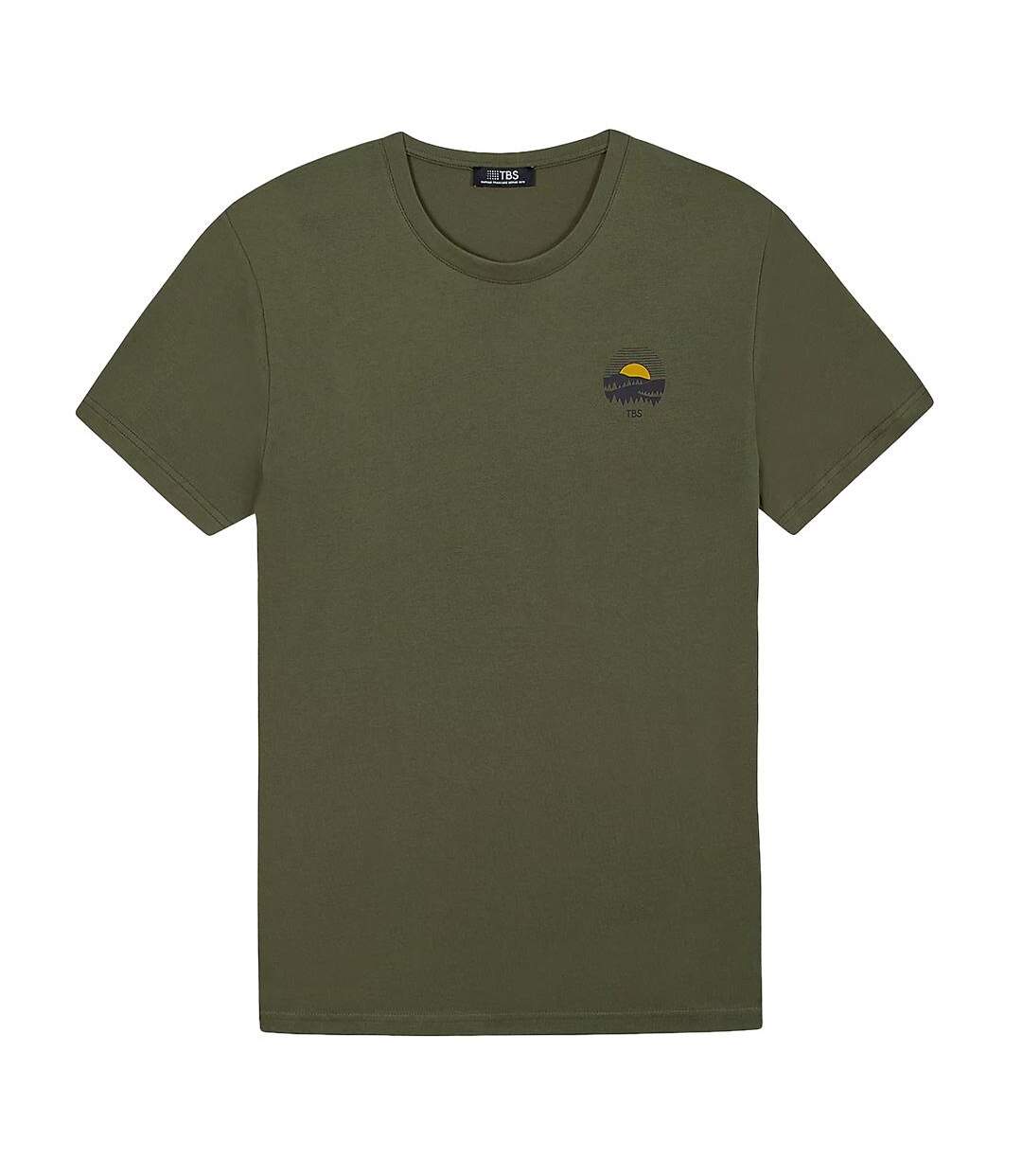 T-Shirt kaki homme tbs loggy-1