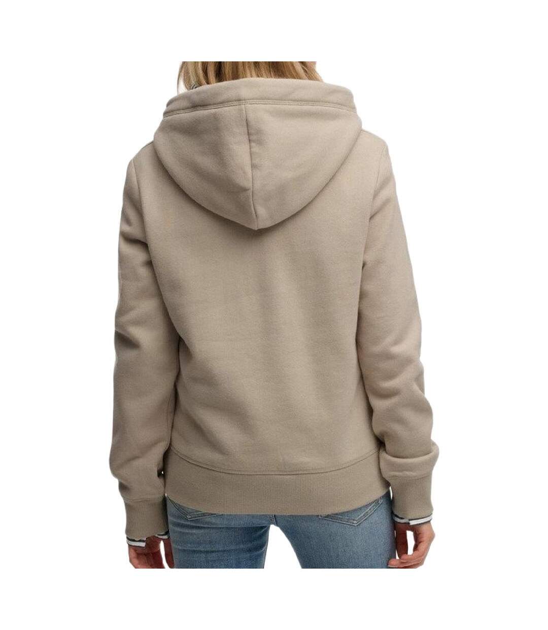 Sweat beige femme superdry essential logo 26-2