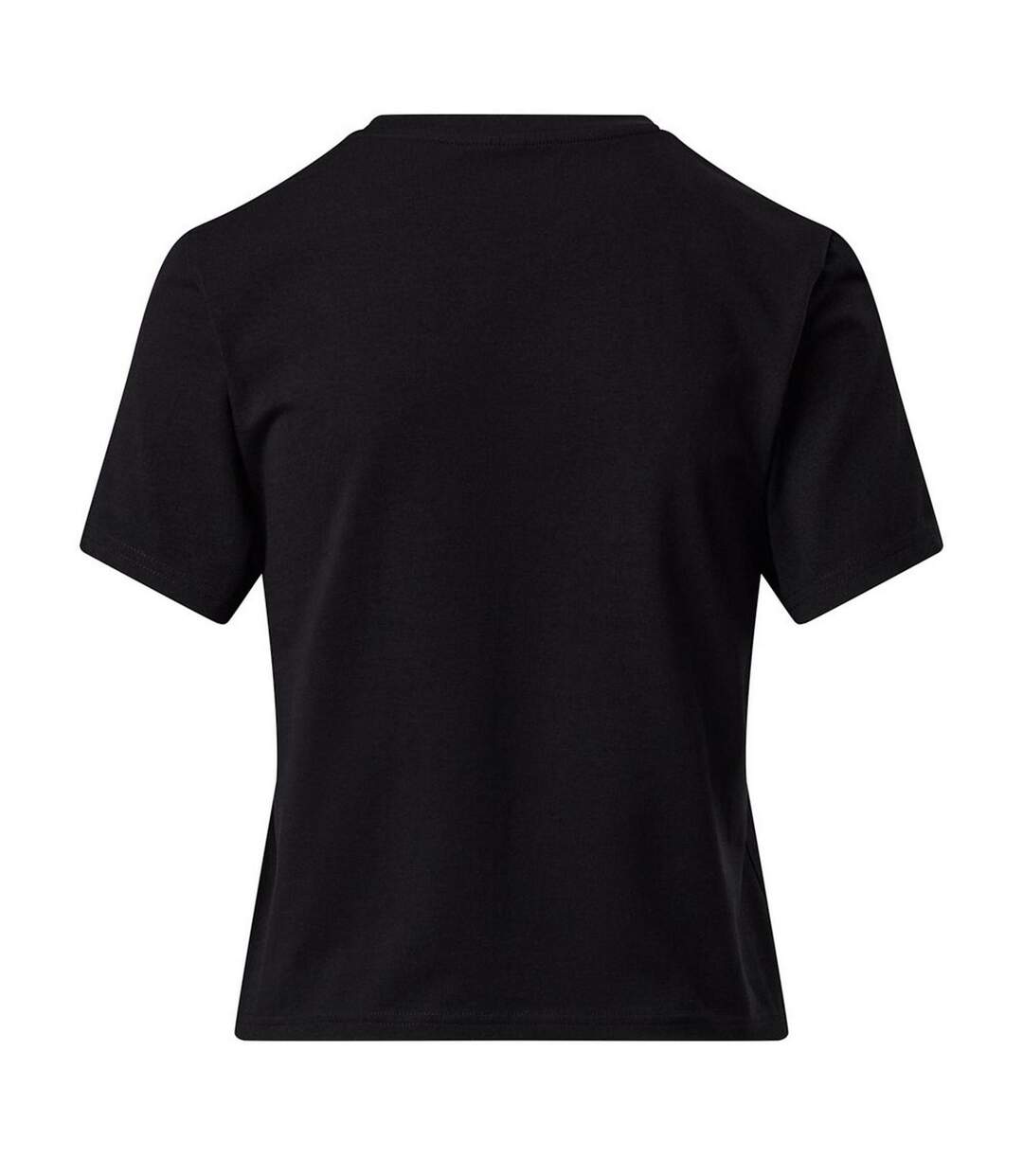 Womens/ladies Victory Capped Sleeved Crop T-shirt Black Gym King-3