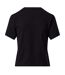 Womens/ladies Victory Capped Sleeved Crop T-shirt Black Gym King-3