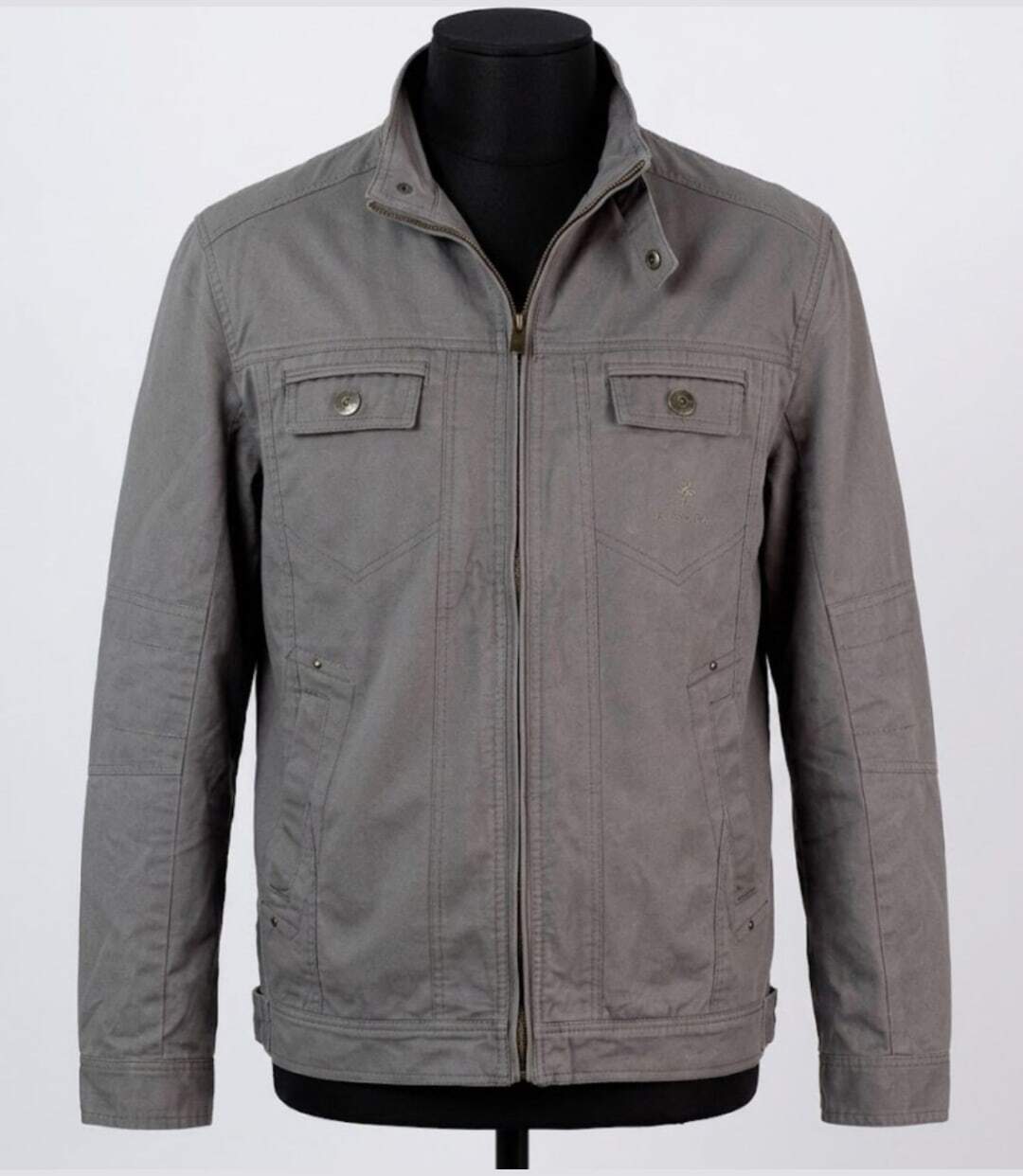 WINCHESTER GORDON1G — Blouson zippé gris : résistance du coton twill et praticité-3