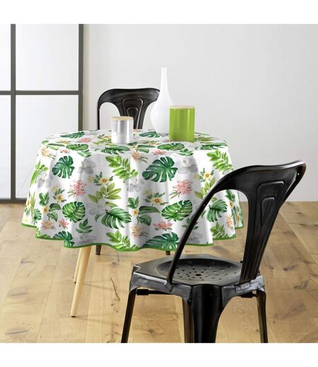 Nappe Toile Cirée Ronde Baleares 160cm Vert