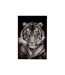 Paris Prix - Cadre Déco tigre 100x150cm Noir & Blanc