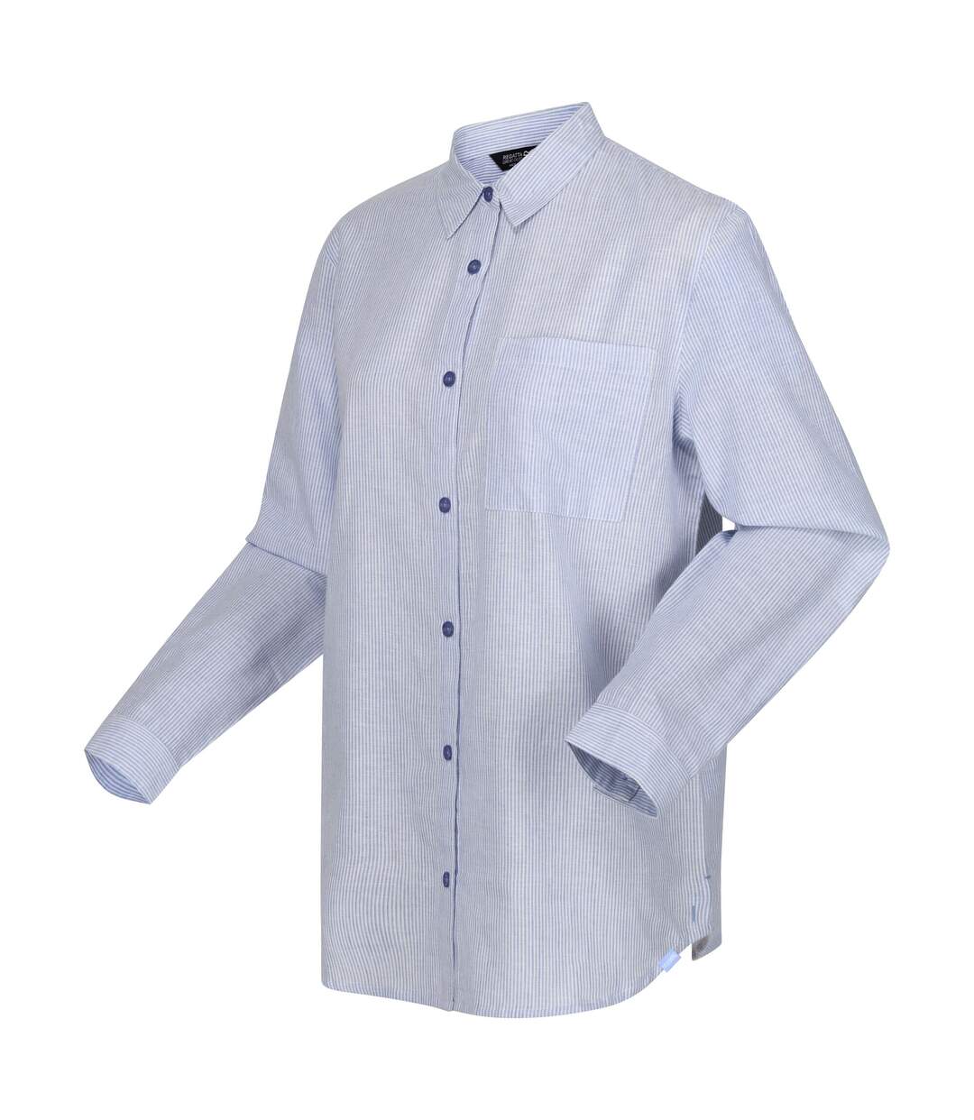 Womens/ladies Primevere Striped Shirt Hydrangea Blue Regatta-4