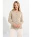 Gilet fin col rond boutonné jersey uni avec laine mérinos-1