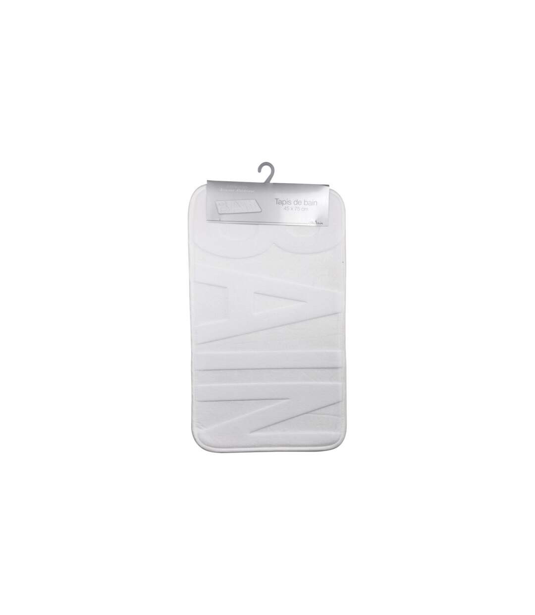Tapis de Bain Microfibre Relief 45x75cm Blanc-3