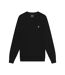 Mens cotton merino v neck sweater jet black Lyle & Scott