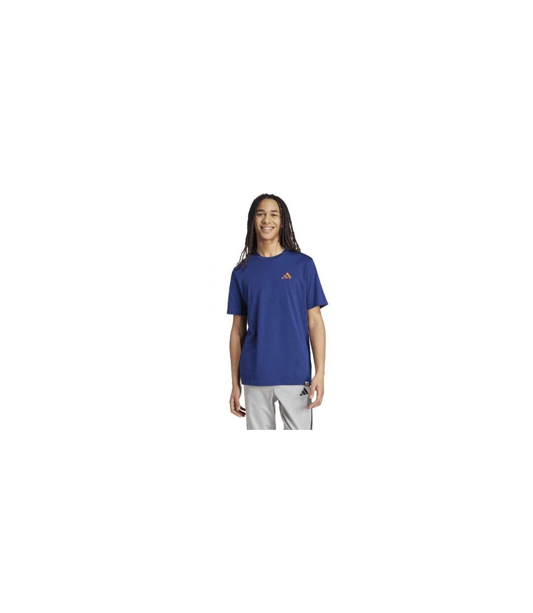 Mens Doodle Hiking T-shirt Dark Blue Adidas-1