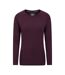 Womens/ladies Quick Dry Long-sleeved Top Dark Purple Mountain Warehouse-1