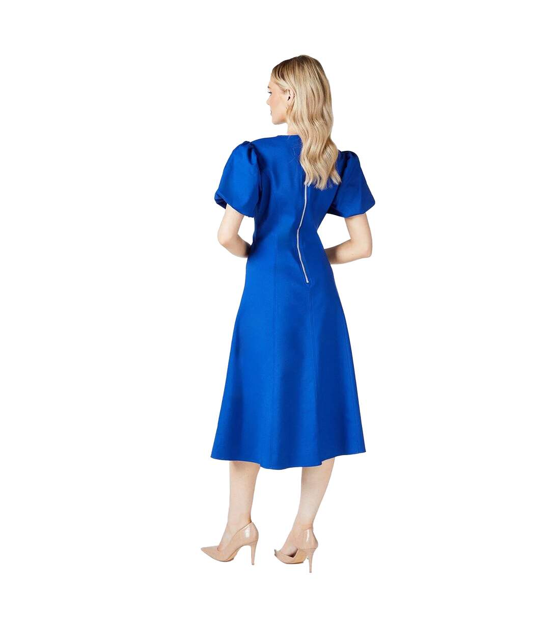 Robe mi-longue femme bleu Principles-2