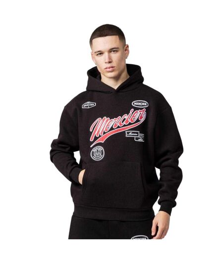 Mens Embroidered Hoodie Black Mercier