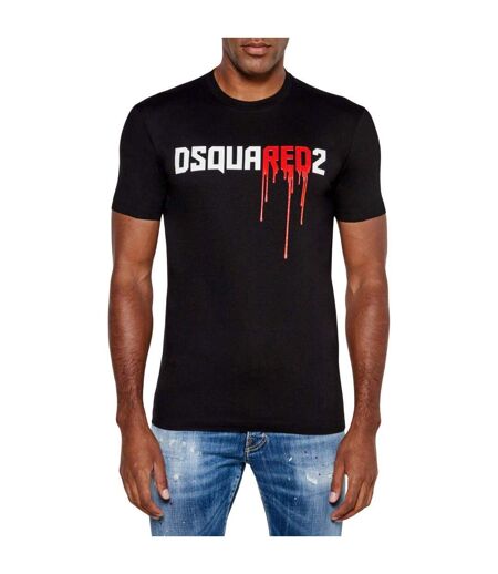 T-shirt Motif/style Logo Bloody Red Homme Noir DSquared2
