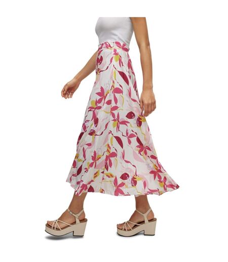 Womens/ladies Erikes Skirt White Multicoloured Boss