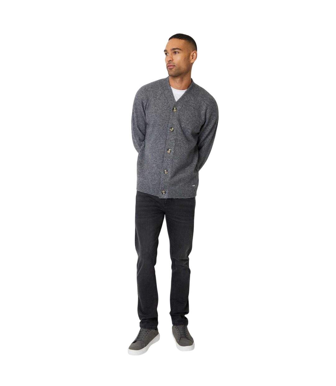 Cardigan Dutch Homme Taupe Threadbare-1