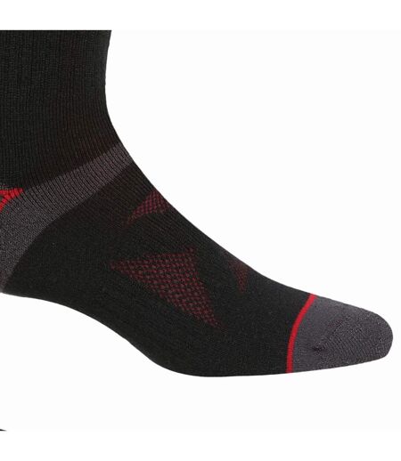 Chaussettes pour bottines de randonnée adulte noir / rouge foncé Regatta