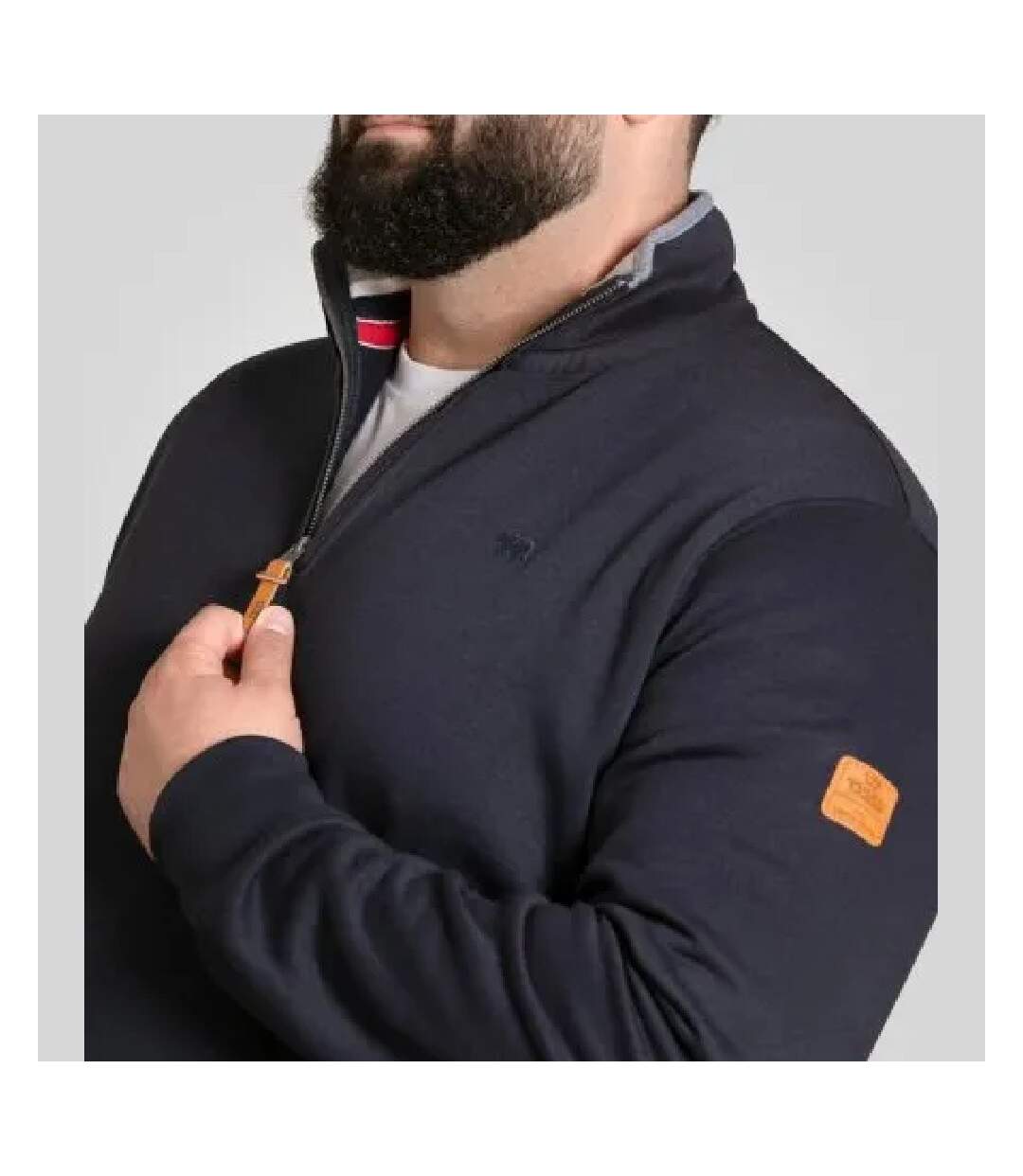 Sweat Motif/style Logo Brodé D555 Russel Homme Bleu Marine Duke-4