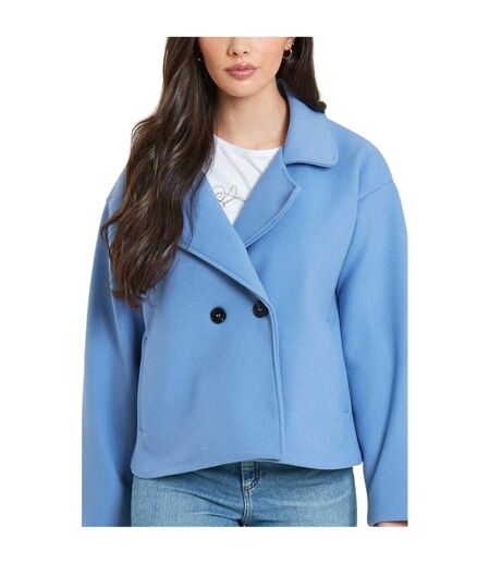 Womens/ladies Short Tailored Jacket Powder Blue Be You