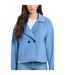 Womens/ladies Short Tailored Jacket Powder Blue Be You-4