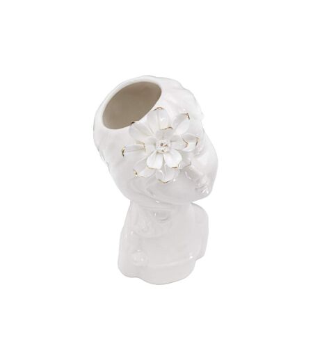 Vase Déco en Porcelaine Young Lady 24cm Blanc