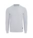 Mens Knitted Crew Neck Jumper Light Grey Firetrap-1
